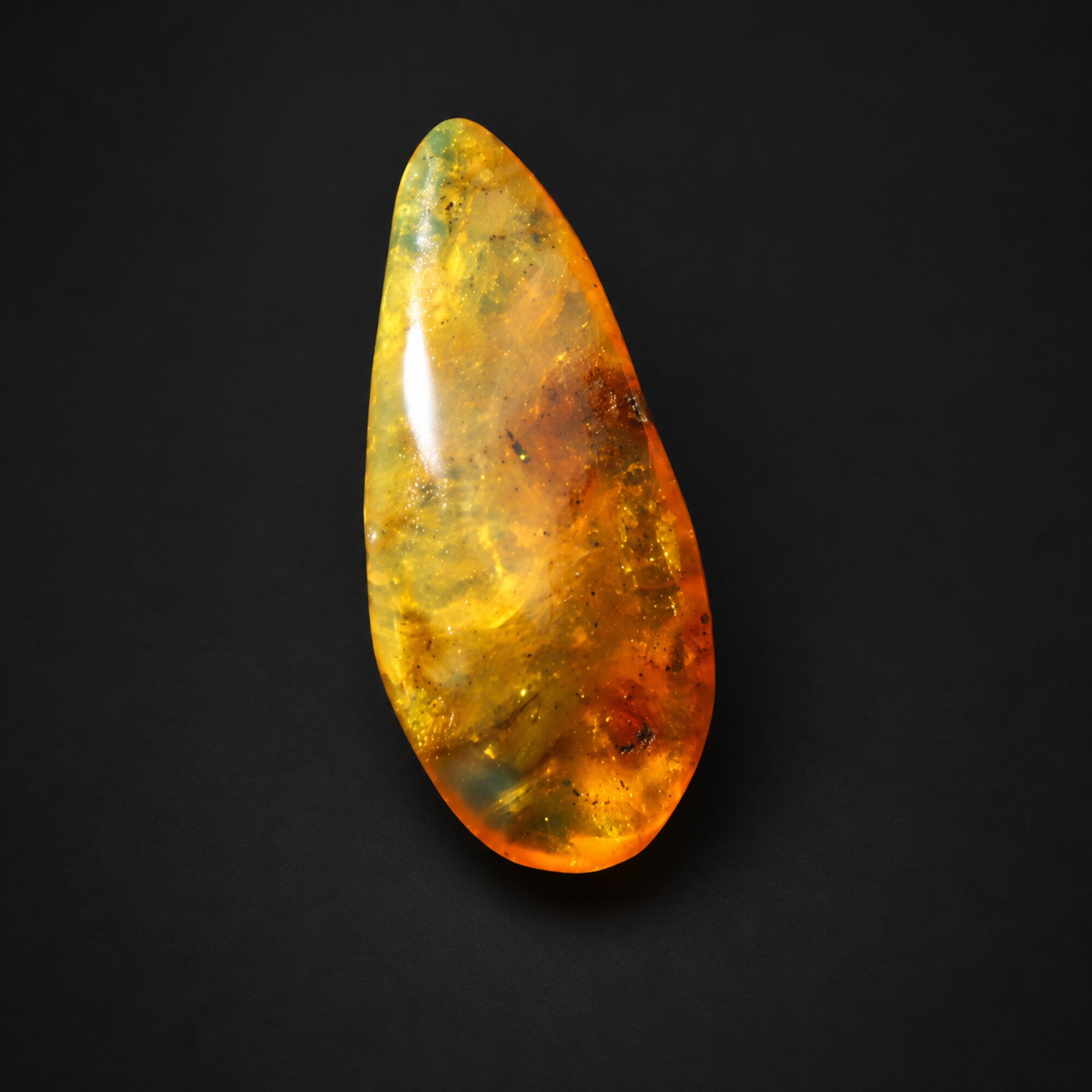 Pure natural orange blue polished Dominican amber – photo 6