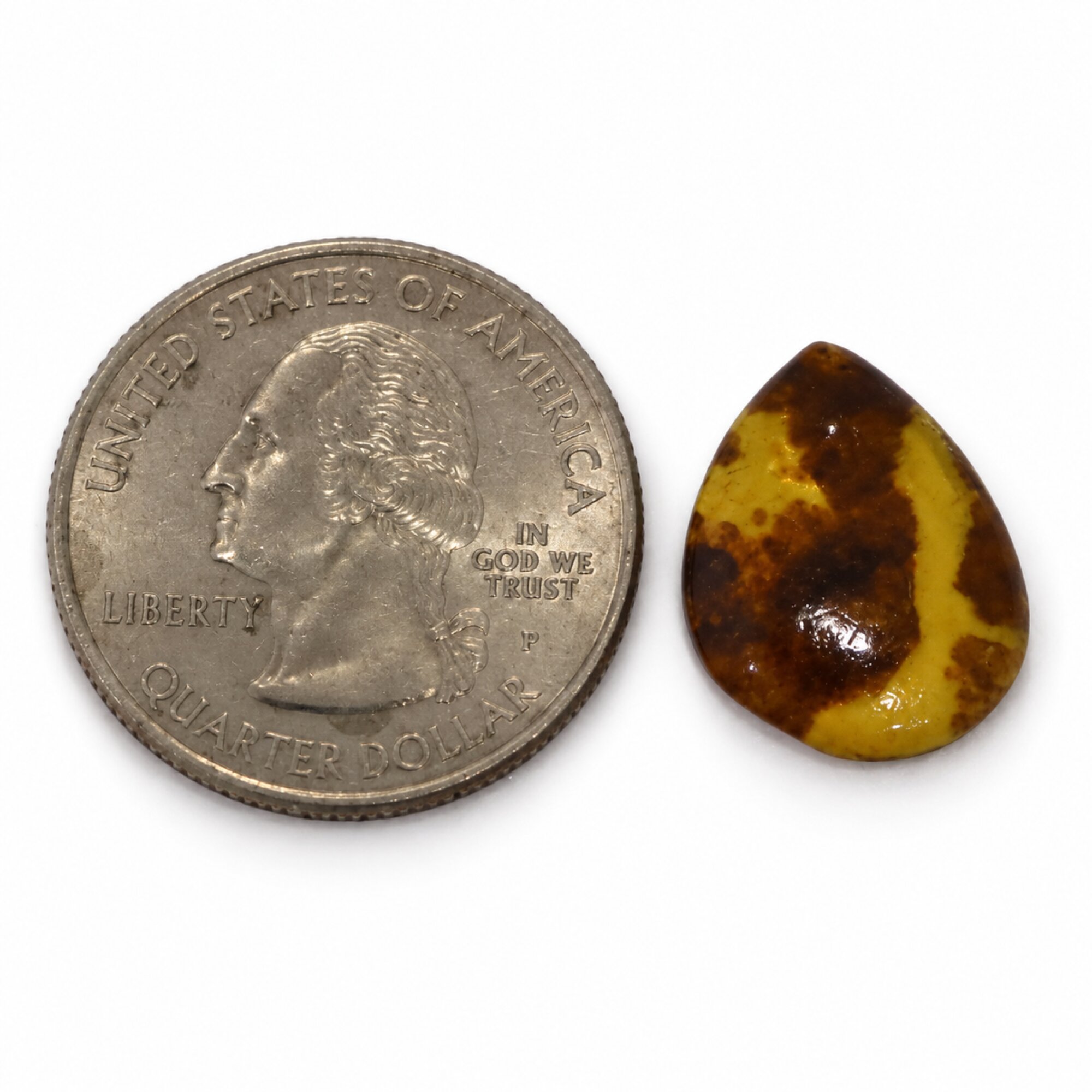Authentic sky bkue Dominican amber cabochon – photo 3