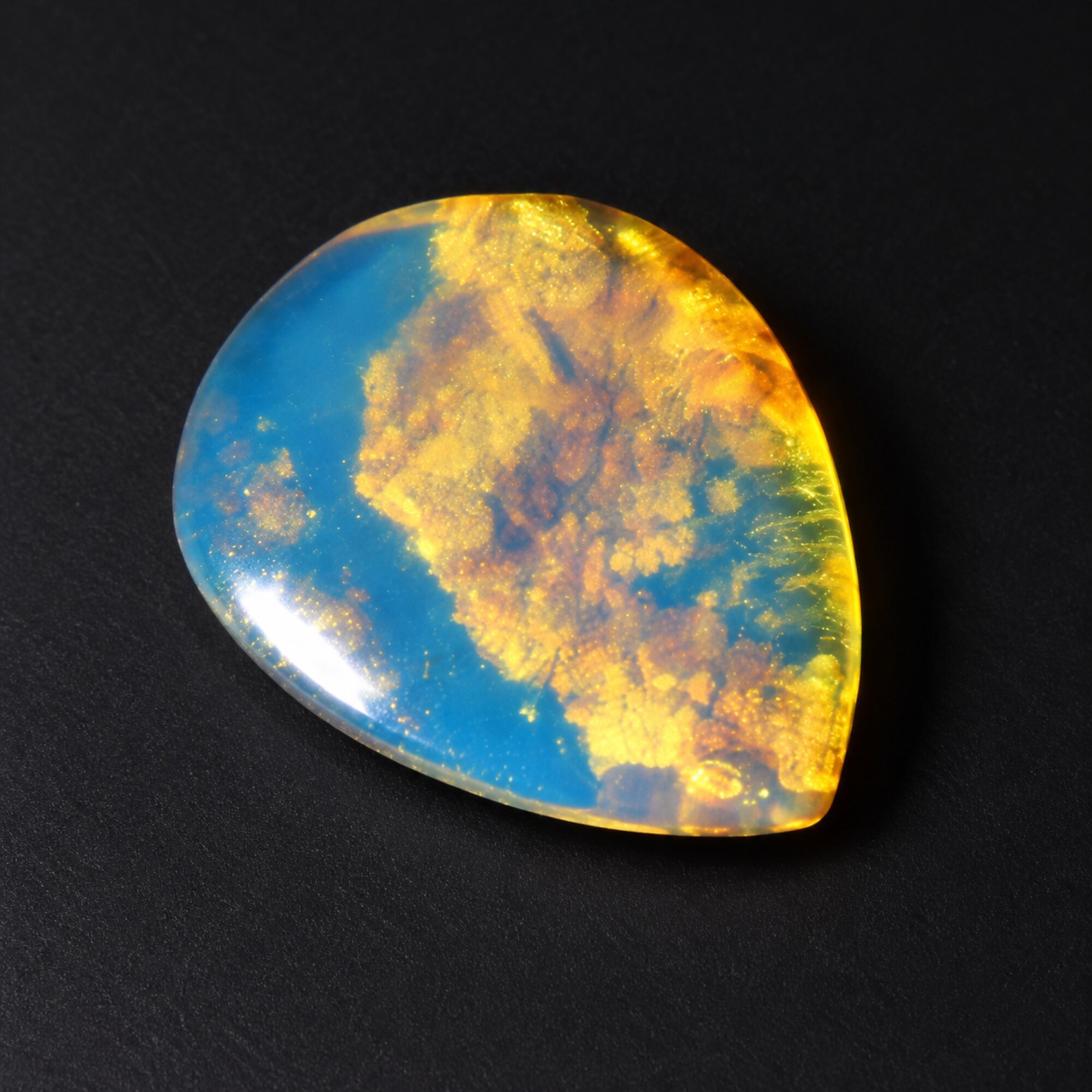 Authentic sky bkue Dominican amber cabochon – photo 4