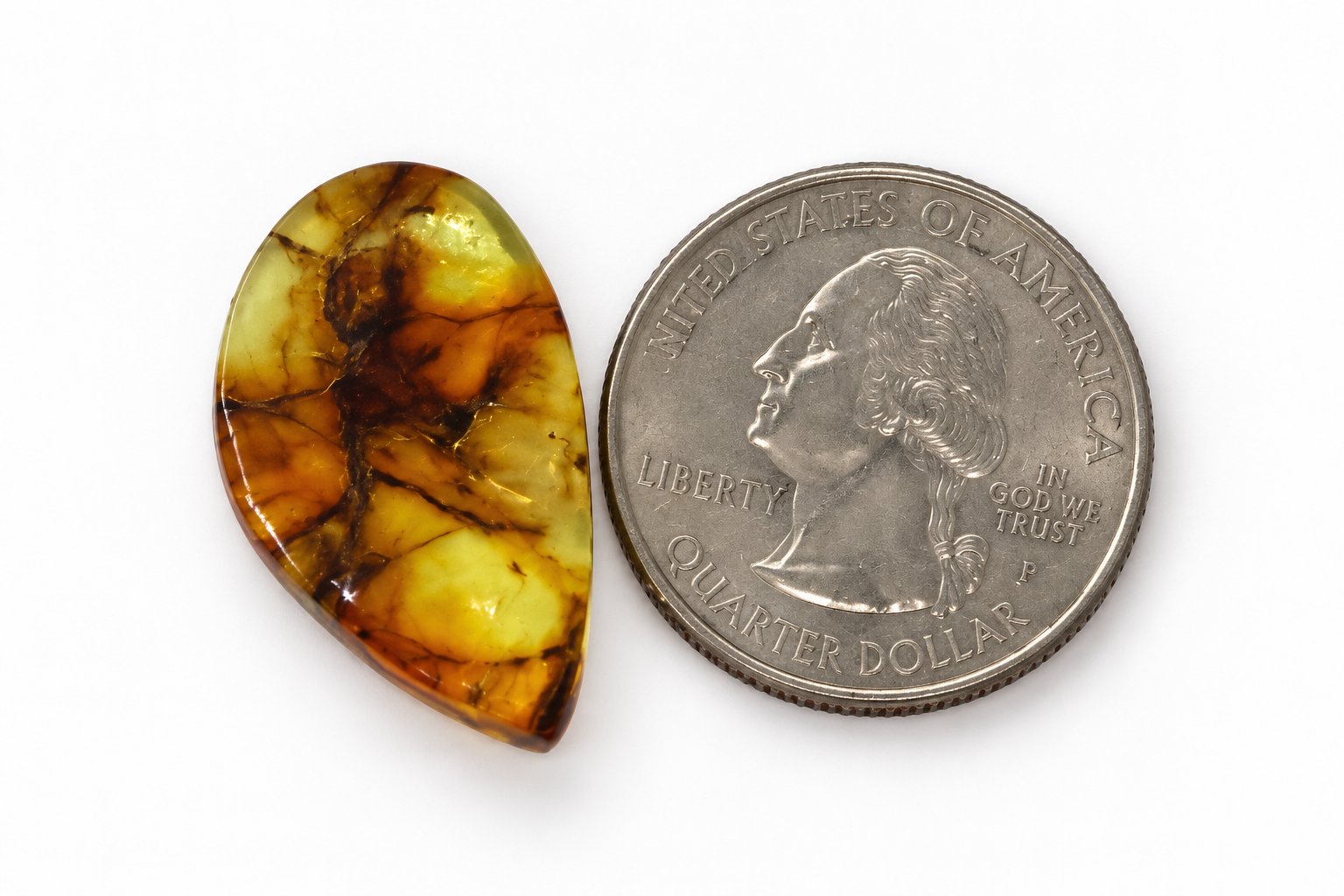 Authentic deep blue Dominican amber cabochon – photo 6