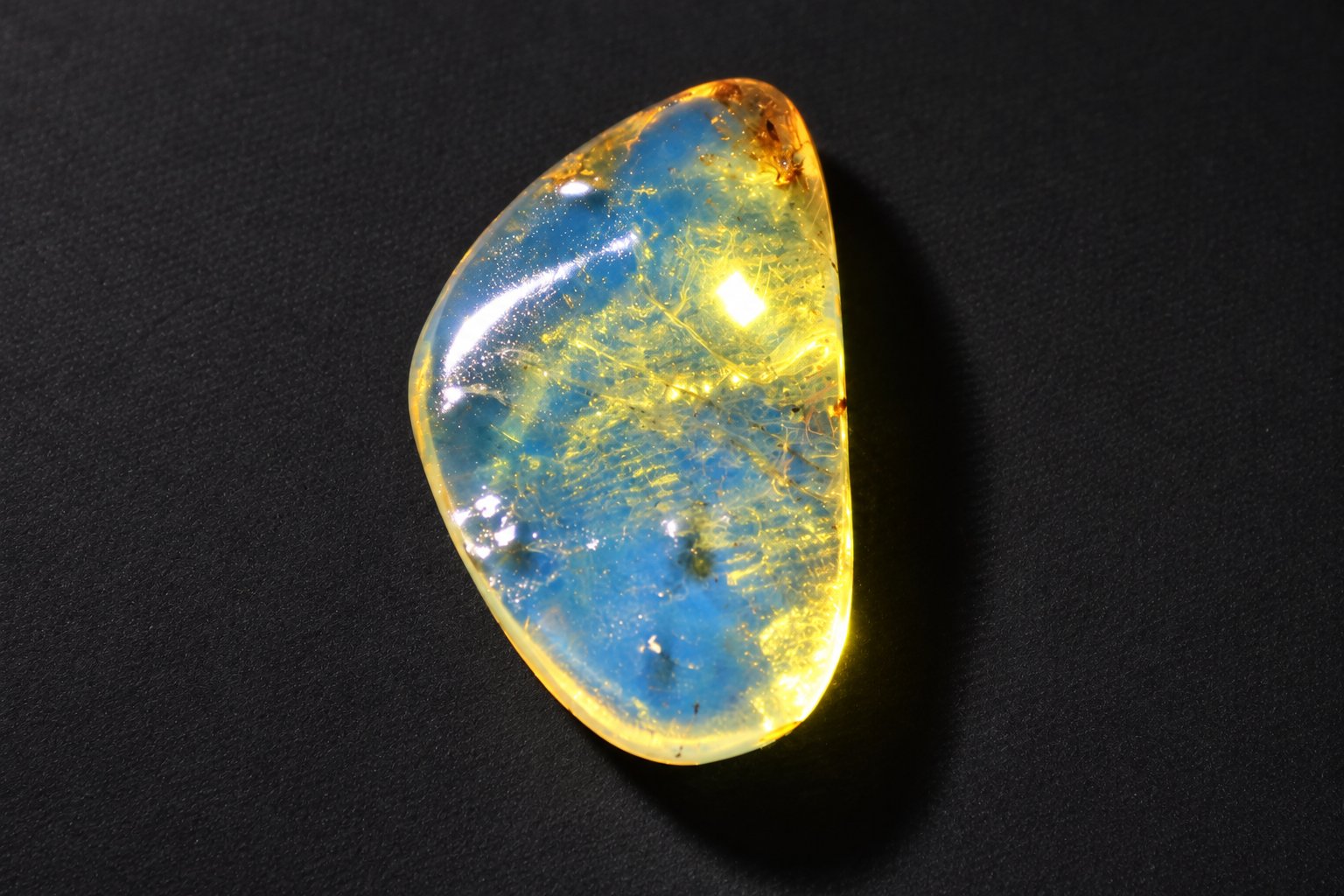 Authentic deep blu e polished Dominican amber – photo 5
