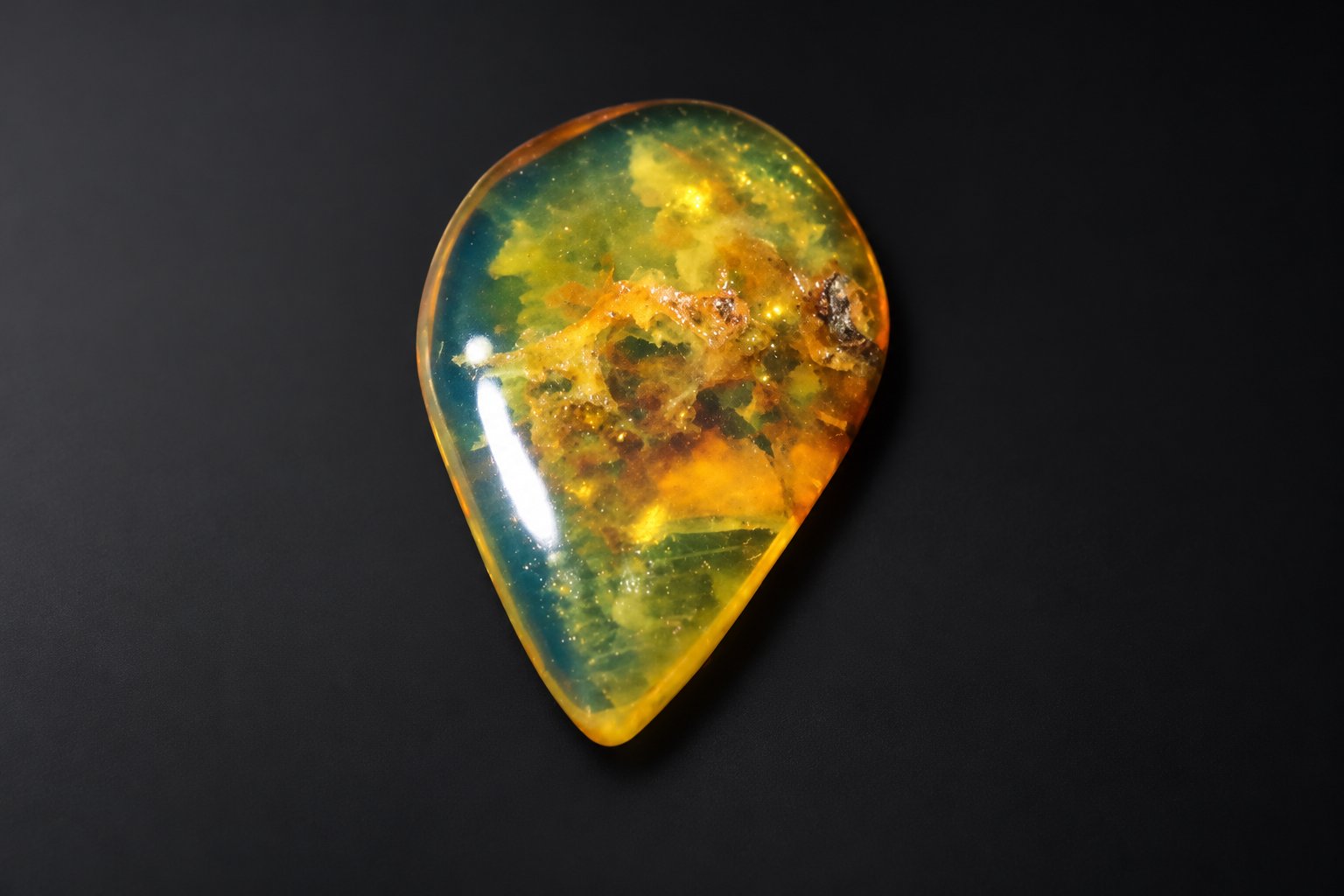 Authentic sky blue polished Dominican amber – photo 2