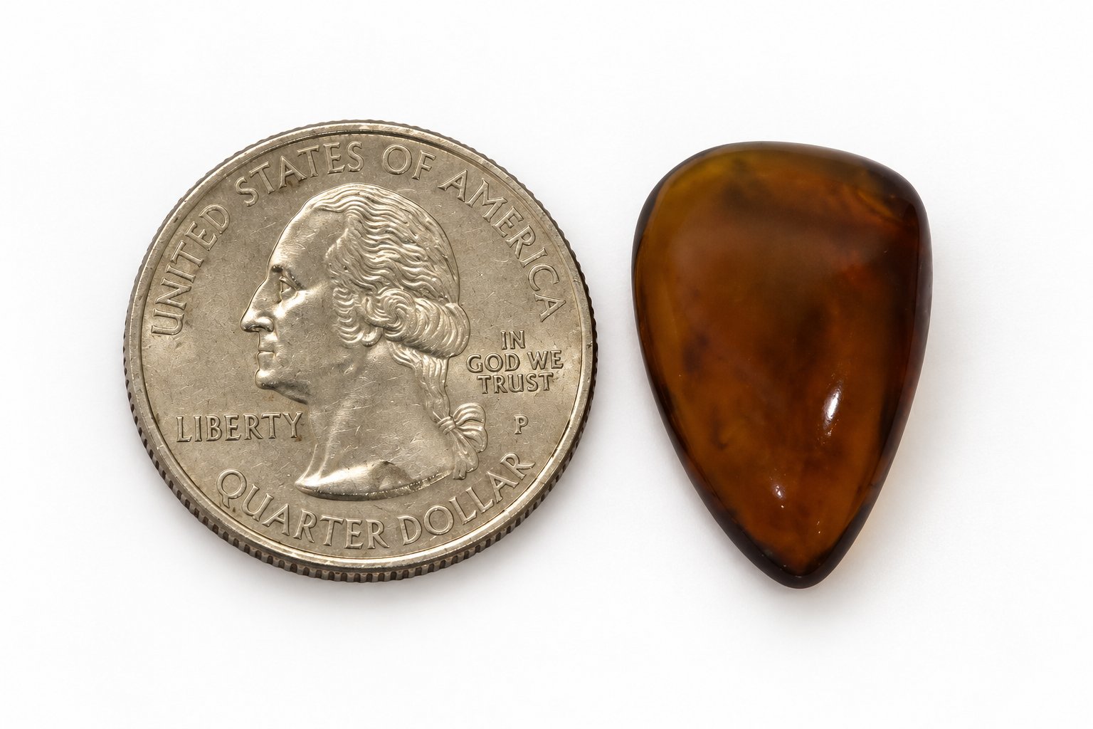 Genuine orange green polished Dominican amber – photo 5