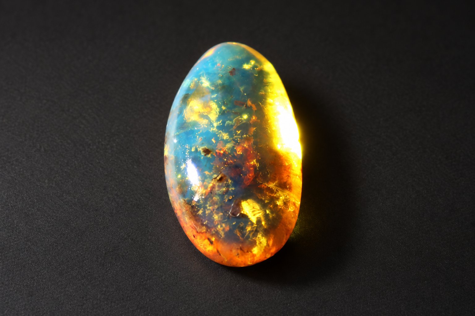 True caribbean orange blue polished Dominican amber – photo 5