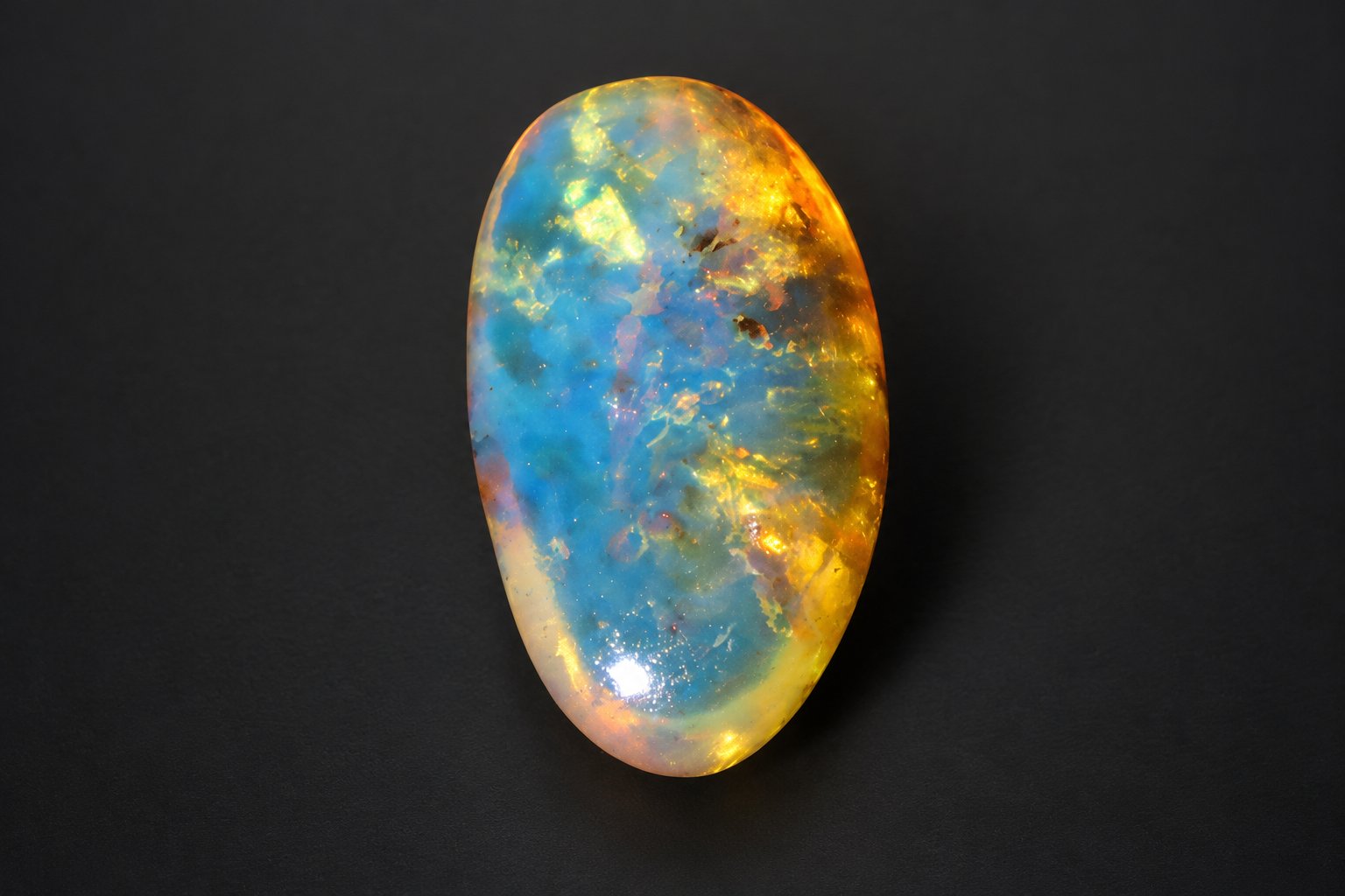 True caribbean orange blue polished Dominican amber – photo 11