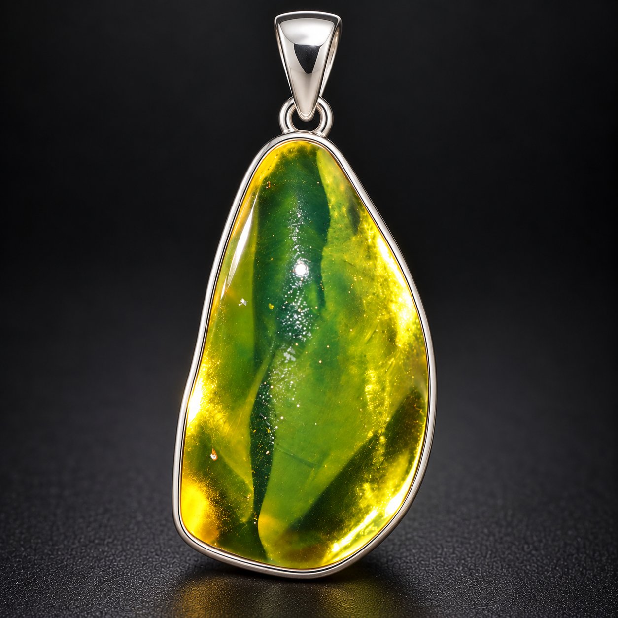 True caribbean green yellow polished Dominican amber – photo 10