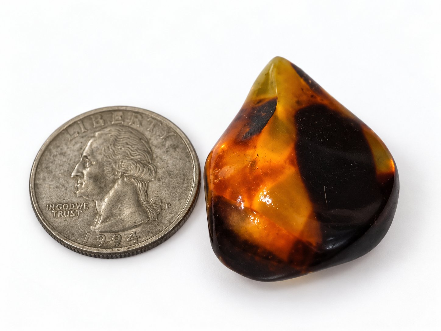 True caribbean red green polished Dominican amber – photo 8