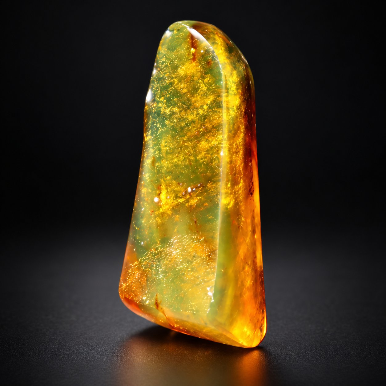 True caribbean orange green polished Dominican amber – photo 3