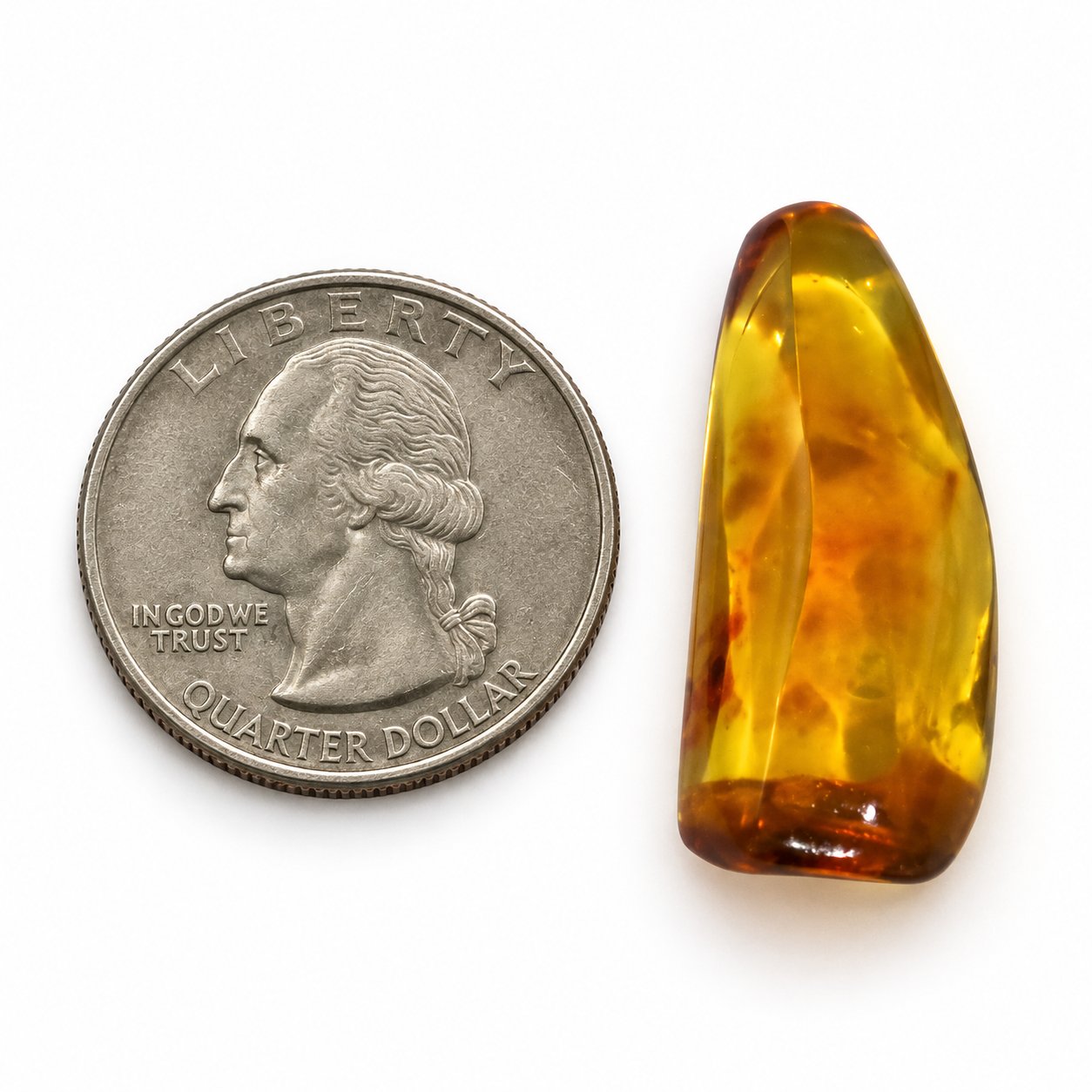True caribbean deep green polished Dominican amber – photo 16