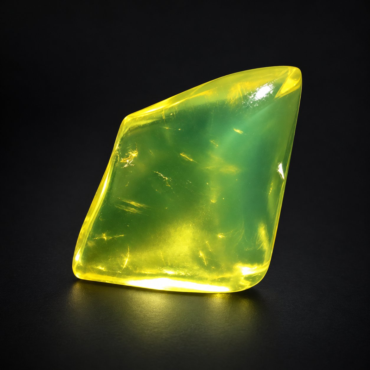 Authentic light green polished Dominican amber – photo 11
