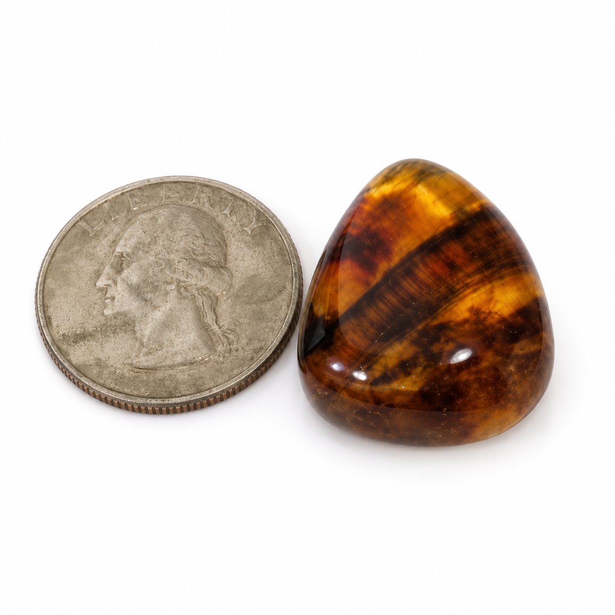 Genuine pink blue polished Dominican amber 28mm – photo 4