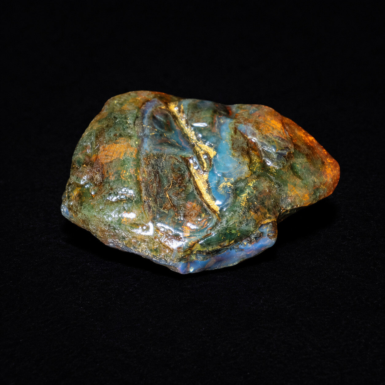 Genuine Sky Blue Dominican Amber Rough Specimen Chunk 65mm 28.9g – photo 4
