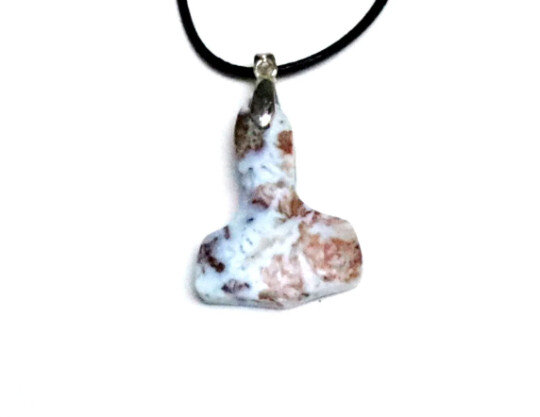 Biggest 2inch Natural Blue Red Larimar Thors Hammer solid silver Pendant 50mm – photo 6