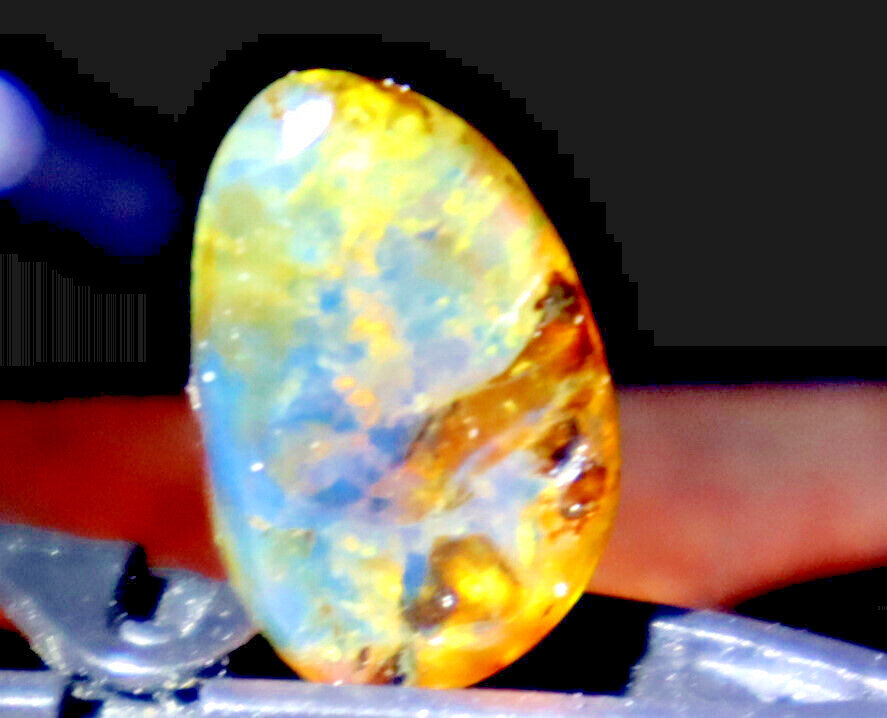 Charming Dominican Clear Sky Blue Amber Polished Stone 17mm FREE DRILLING – photo 3
