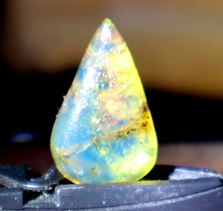 Dominican Clear Light Blue Amber Polished Stone 19mm FREE DRILLING – photo 4
