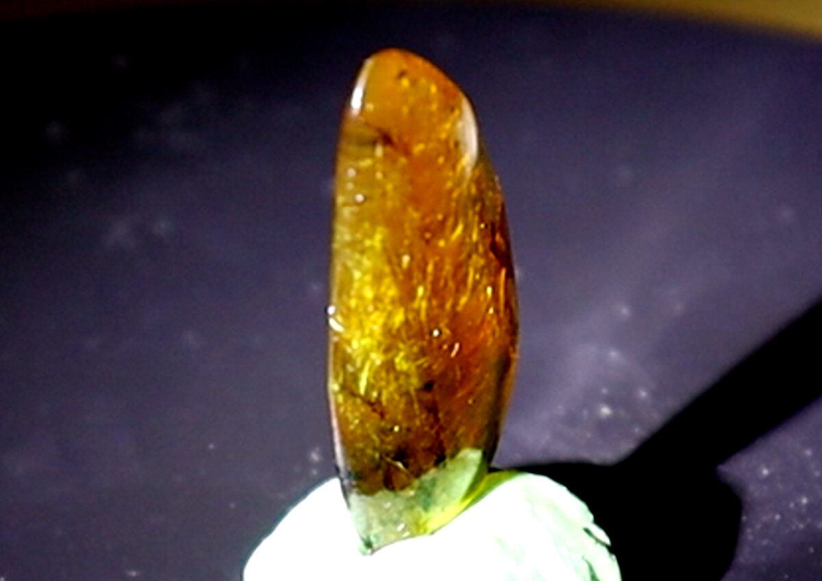 Beautiful Natural Dominican Clear Orange Green Amber Polish FREE DRILLING & Bail – photo 6