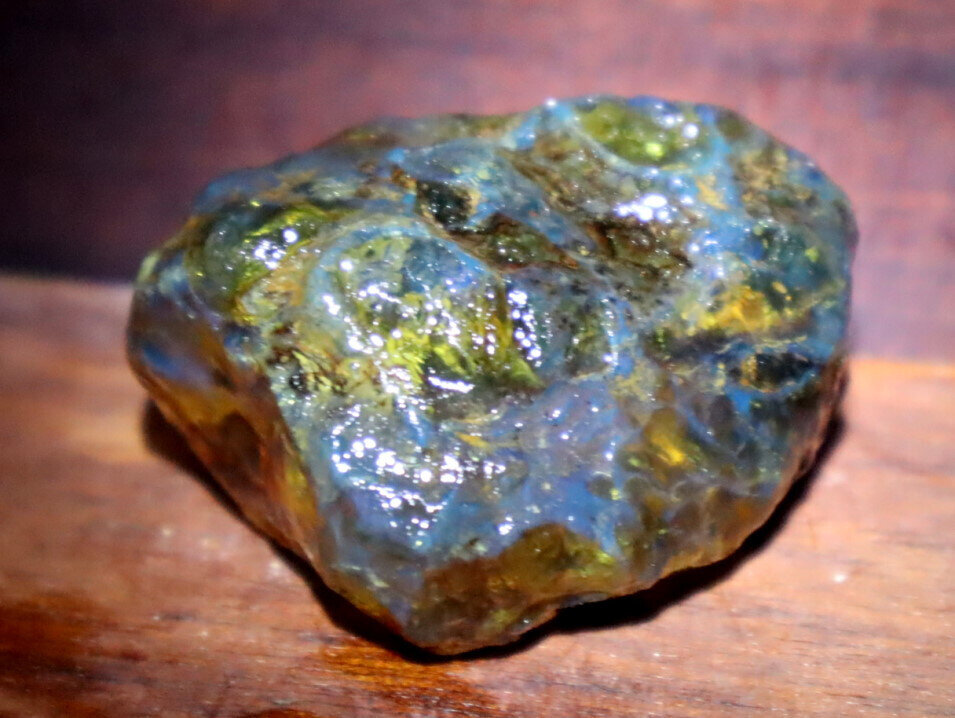 Impressive Natural Dominican Crystal Clear Yellow Blue Amber Rough Specimen 40mm – photo 5