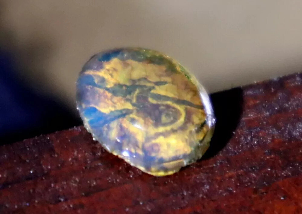 Exquisite Natural Dominican Clear Sky Blue Amber Polished Stone 17mm – photo 10