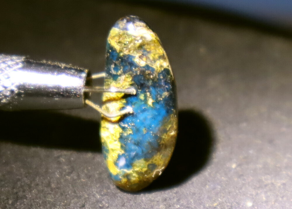 Translucent Dominican Blue Amber Polished Stone 24mm free drilling – photo 6