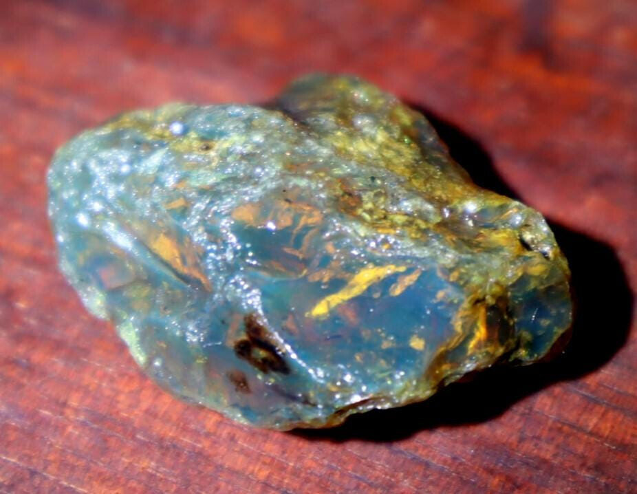 Exquisite Natural Dominican Crystal Clear Sky Blue Amber Rough Specimen 37mm 8.4 – photo 4