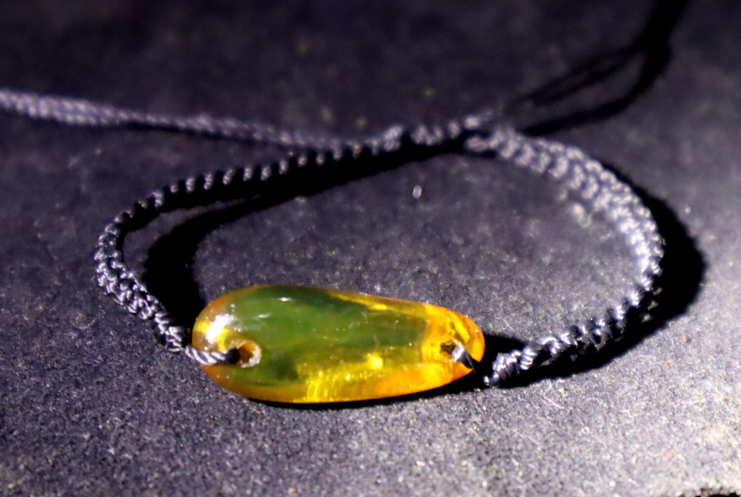 Beautiful Natural Clear Yellow Green Amber Bracelet adjustable – photo 3