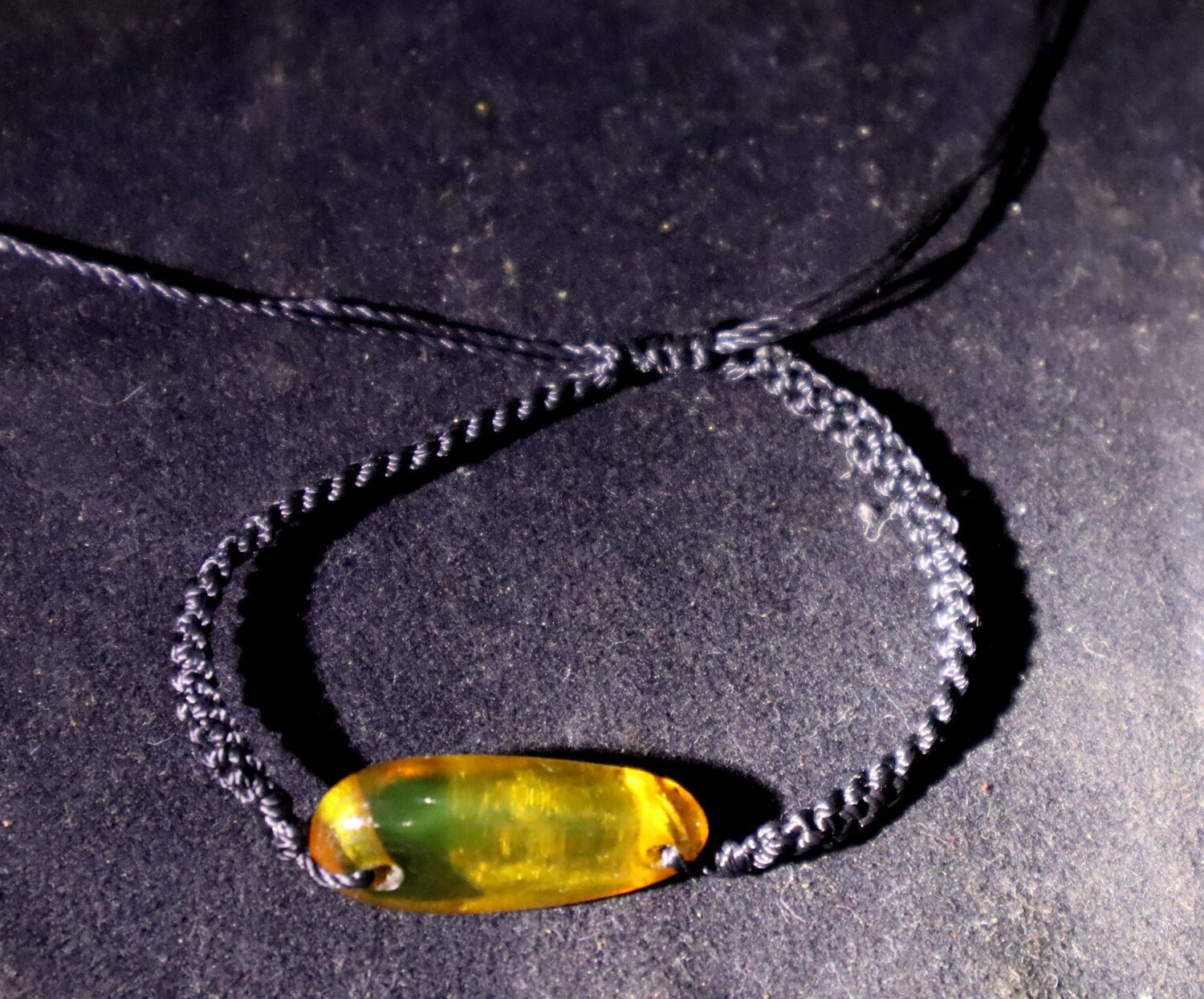 Beautiful Natural Clear Yellow Green Amber Bracelet adjustable – photo 6