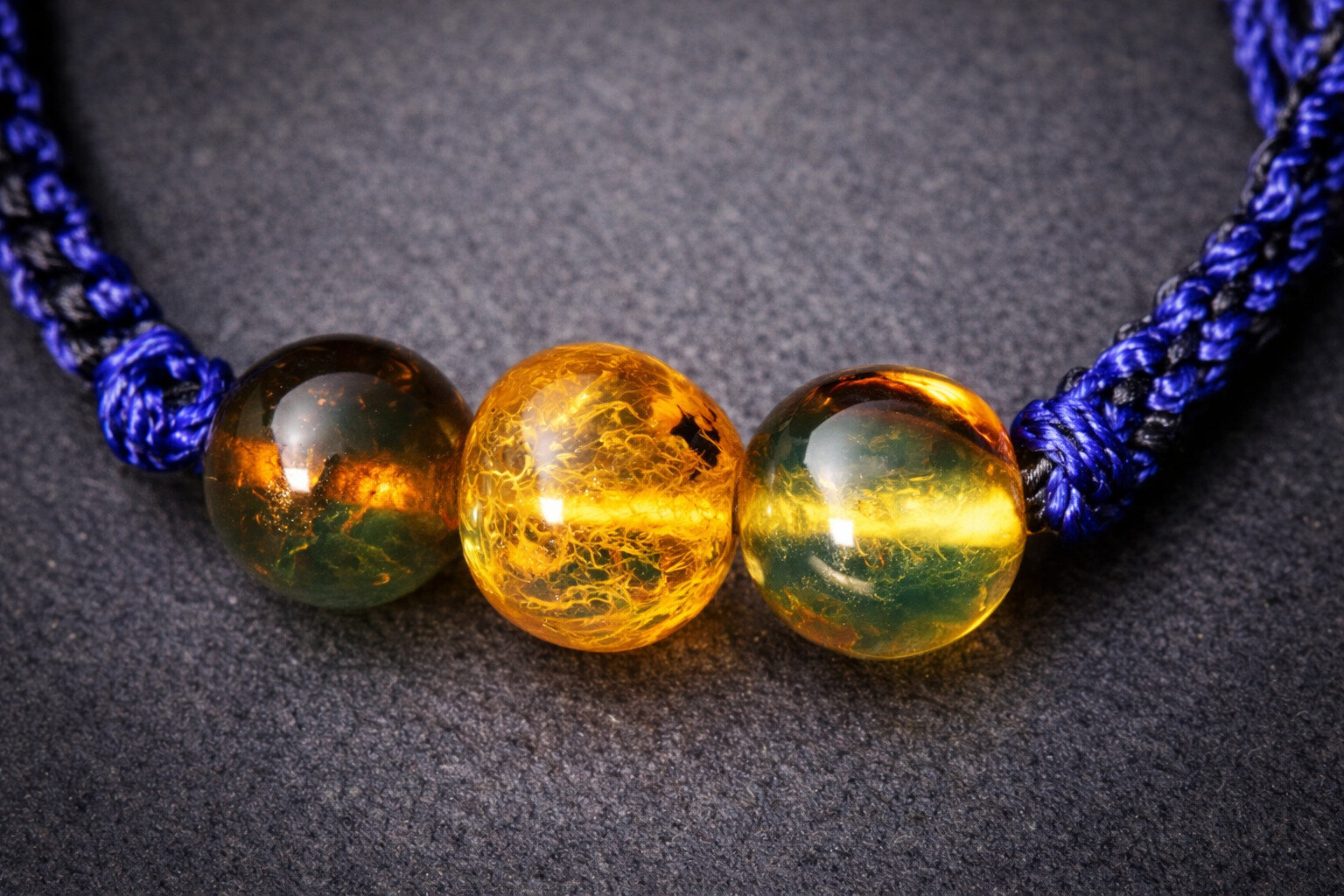 Beautiful Natural Translucent Orange Amber Bracelet adjustable