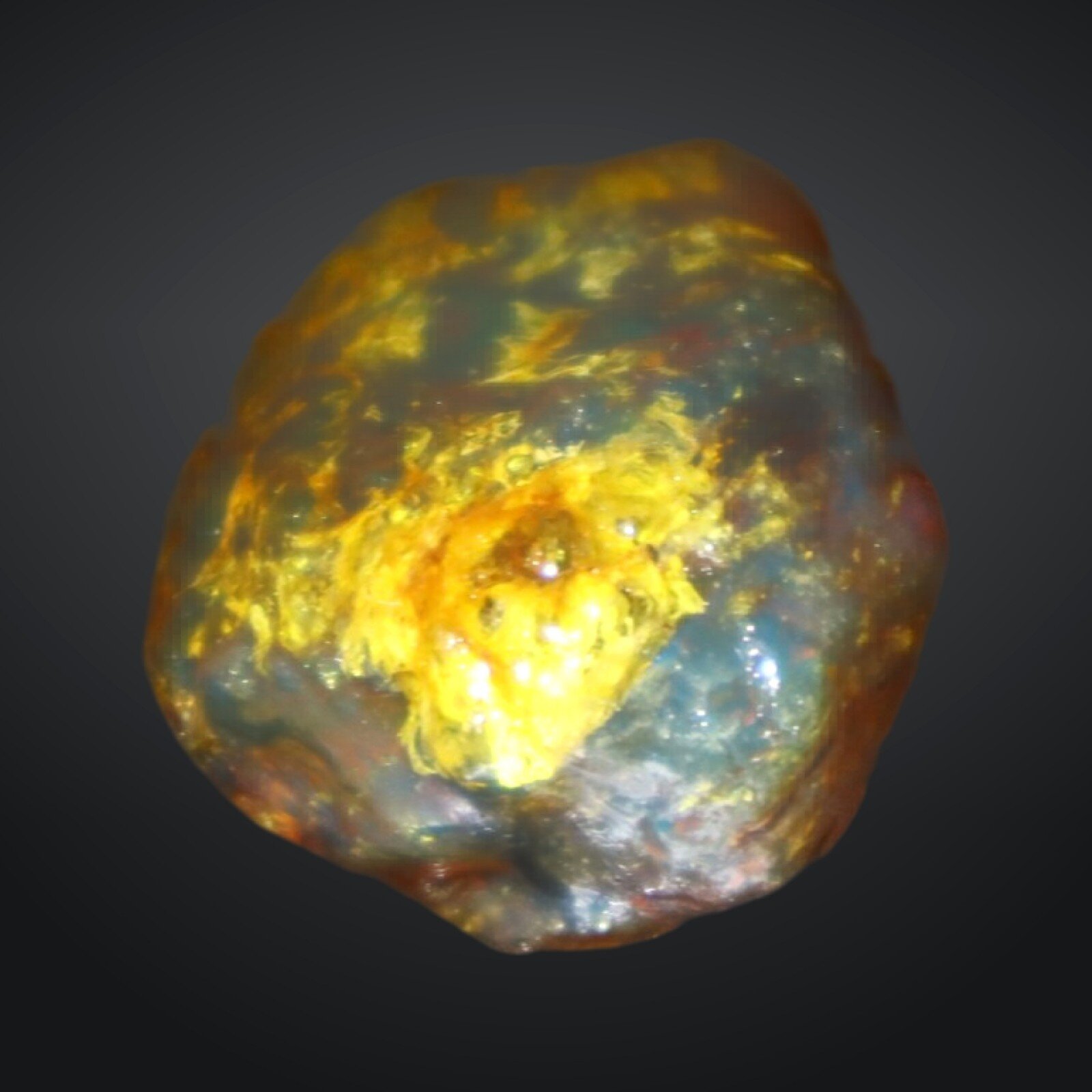 Fine Rare Sky Blue Dominican Amber Rough Specimen Chunk 39mm 10g – photo 11
