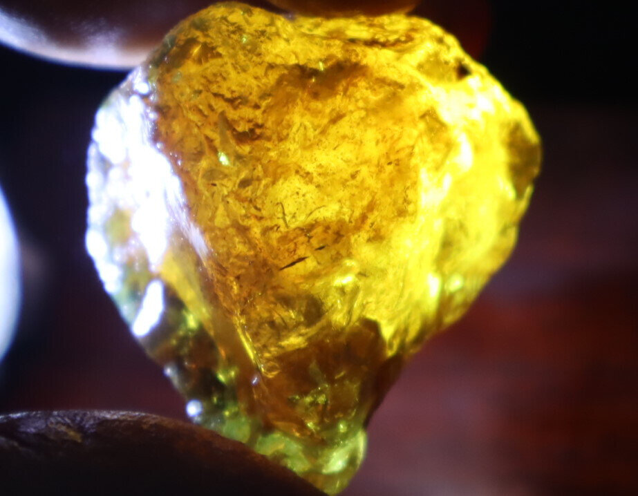Exquisite Natural Dominican Clear Golden Blue Amber Rough Specimen 37mm 16.8g – photo 18