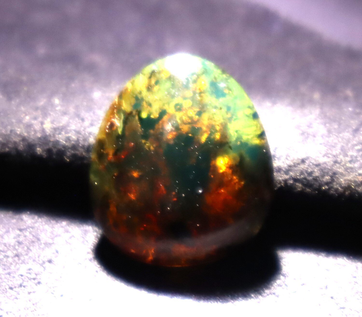 Charming Design Natural Dom. Translucent Ocean Blue Amber Polished Stone 20mm – photo 10