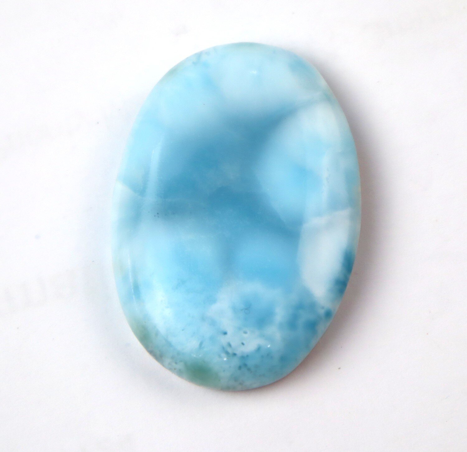 Charming Design Natural Sky Blue Larimar Cabochon 34mm – photo 3