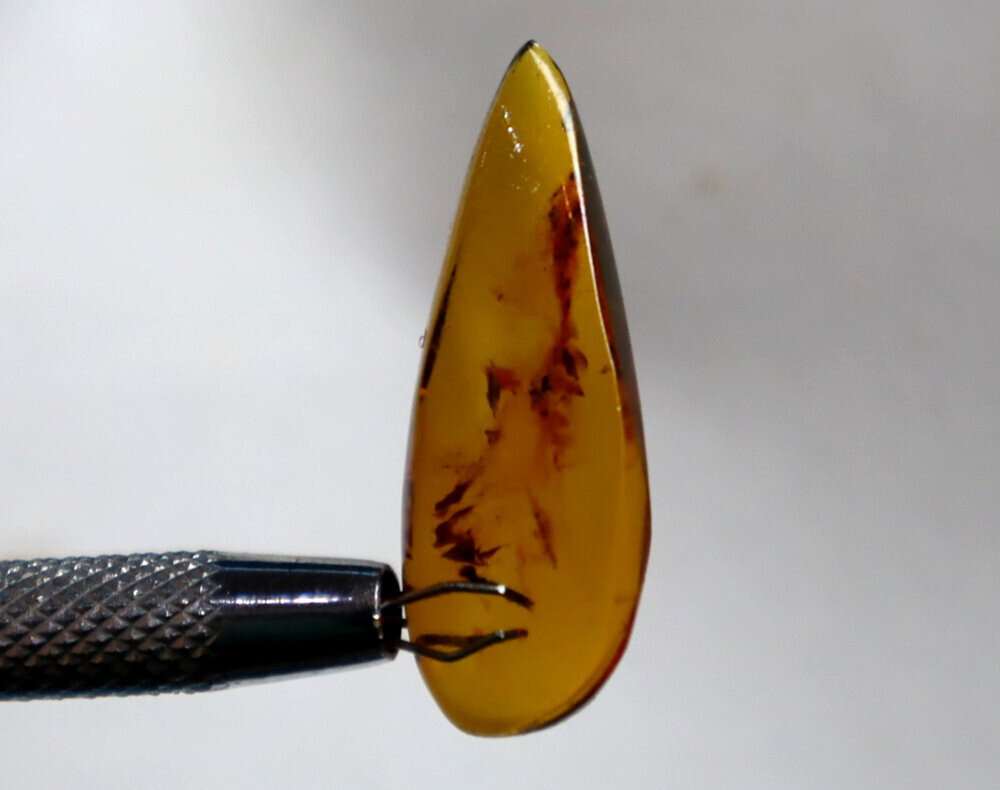 Charming Design Natural Dominican Clear Orange Green Amber Polished Stone 35mm – photo 7
