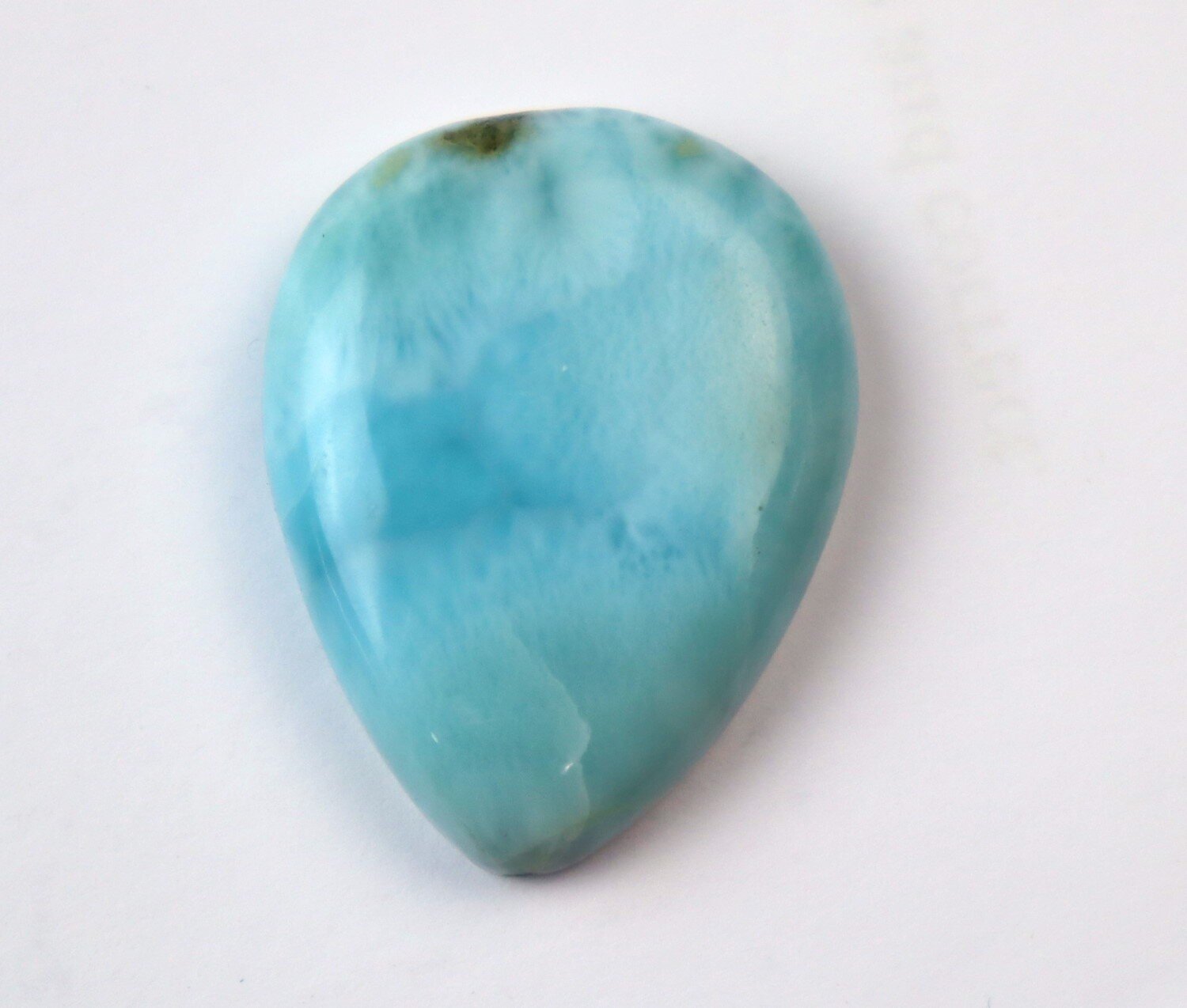 Beautiful Natural Sky Blue Larimar Teardrop Cabochon 31mm – photo 3