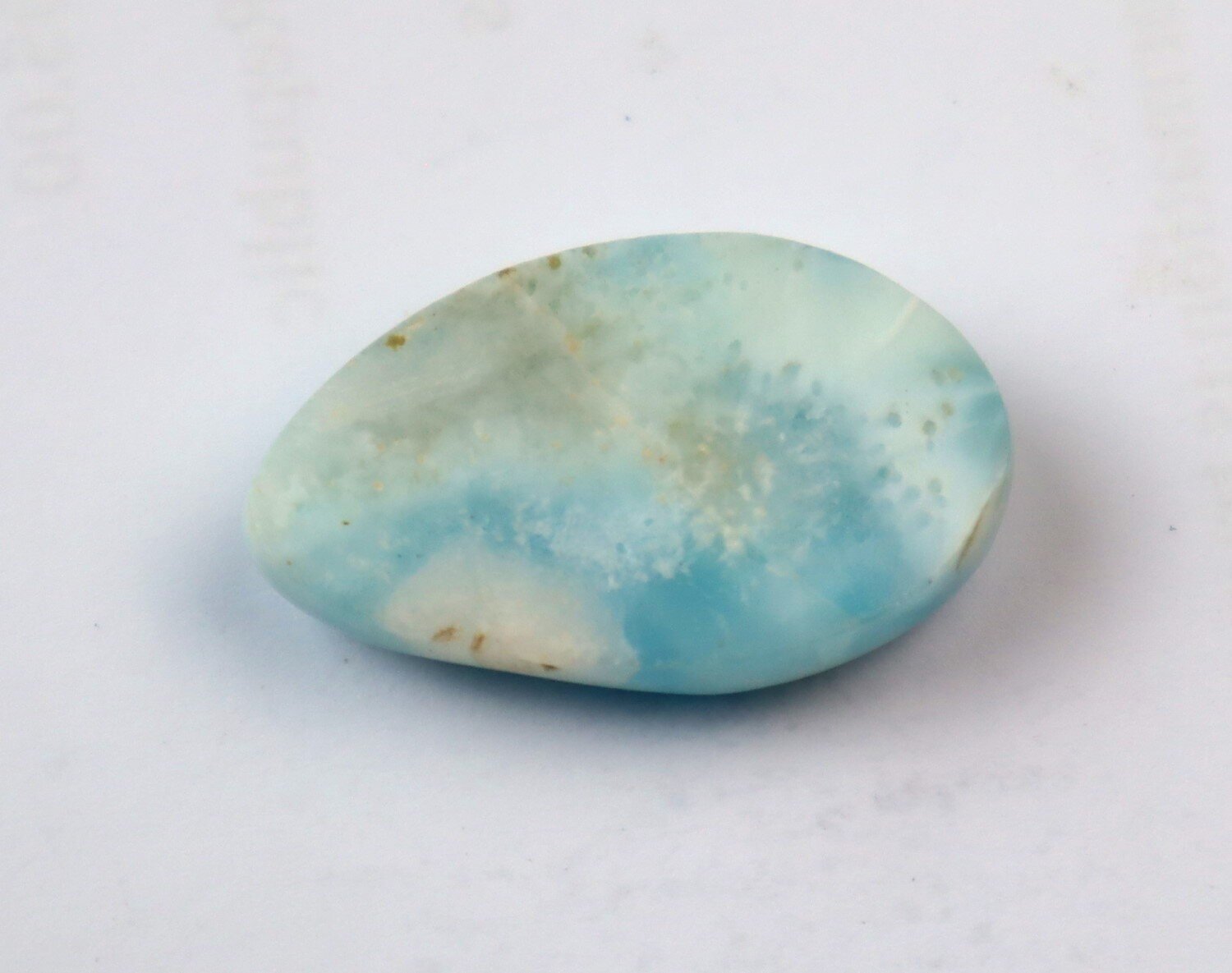 Charming Design Natural Sky Blue Larimar Teardrop Cabochon 29mm – photo 4
