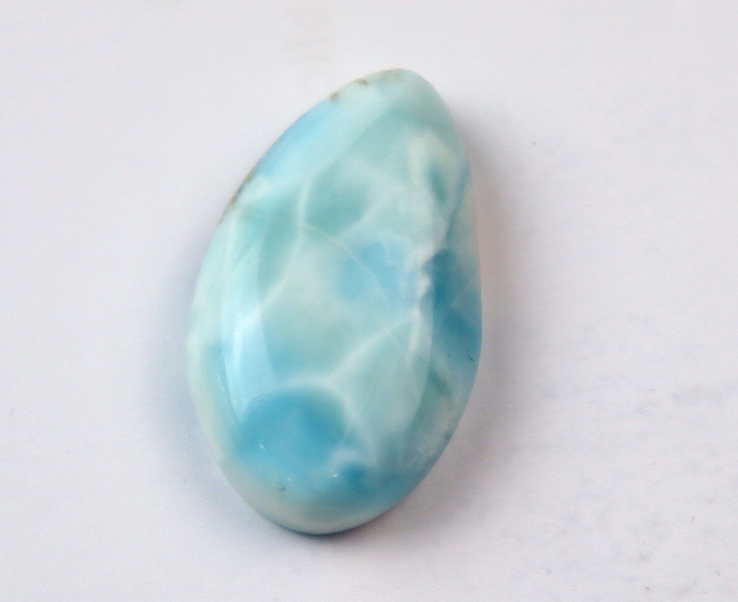 Charming Design Natural Sky Blue Larimar Teardrop Cabochon 29mm – photo 5