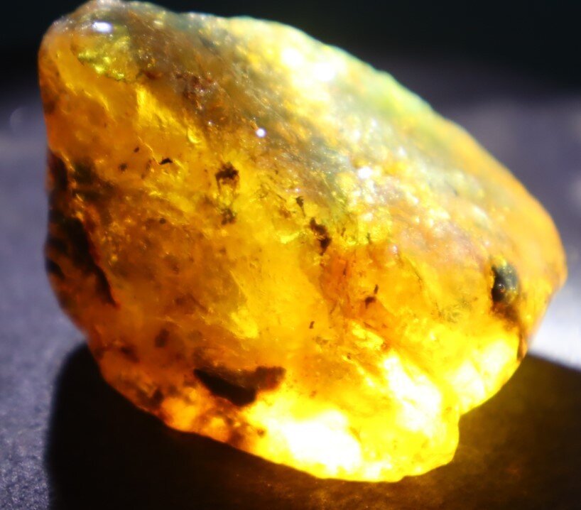Finest Natural Dominican Clear Green Blue Amber Rough Specimen 51mm 32.5g – photo 12