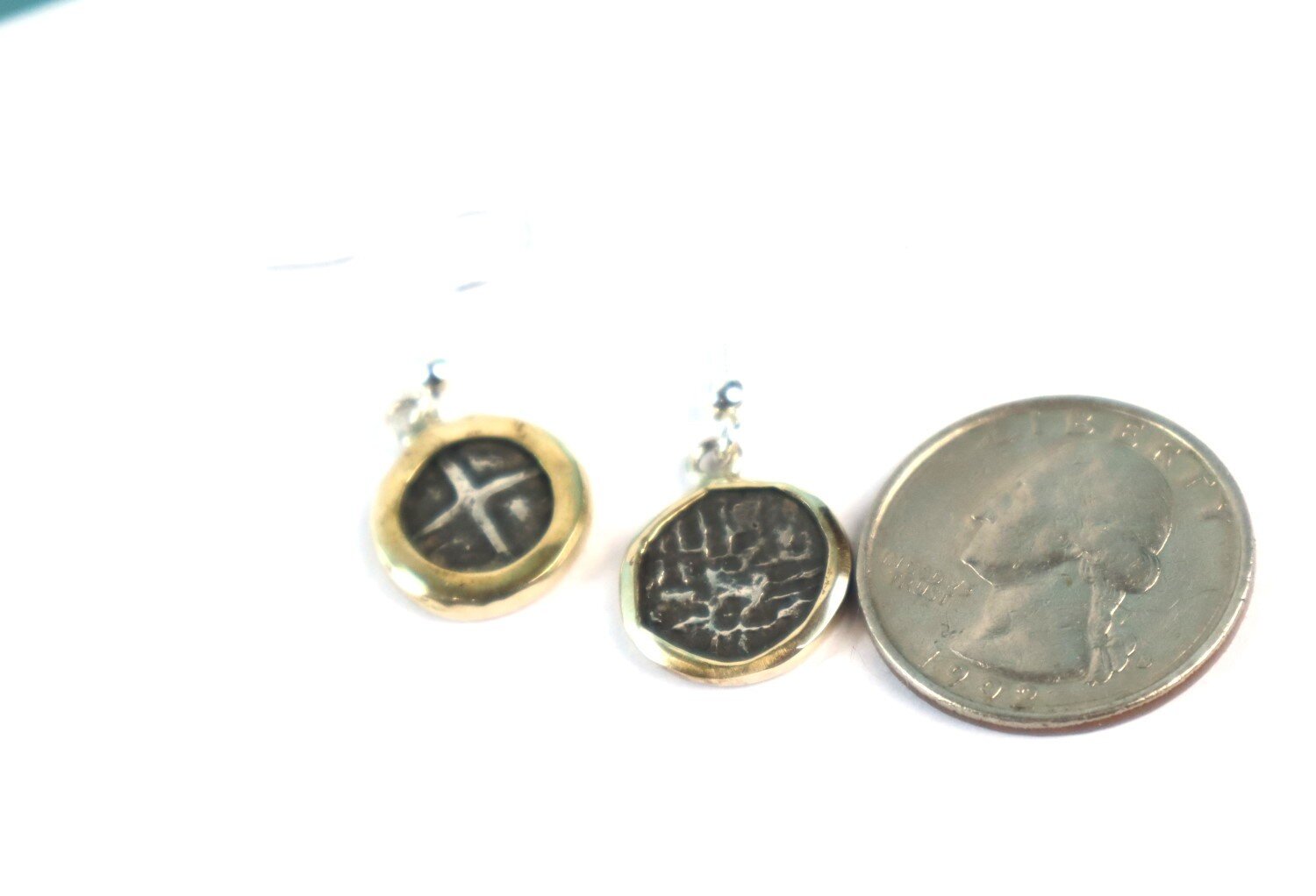 SPAIN COLONIAL PIRATE Atocha Shipwreck COIN .925 STERLING SILVER EARRINGS 1.3" – photo 7