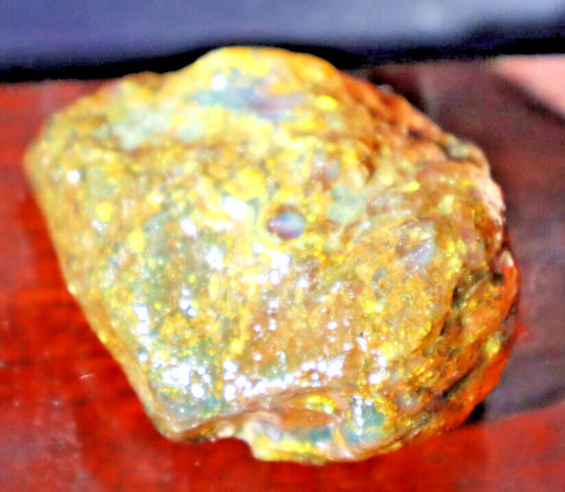 Finest Dominican Crystal Clear Light Blue Yellow Amber Rough Specimen 65mm 38.6g – photo 4