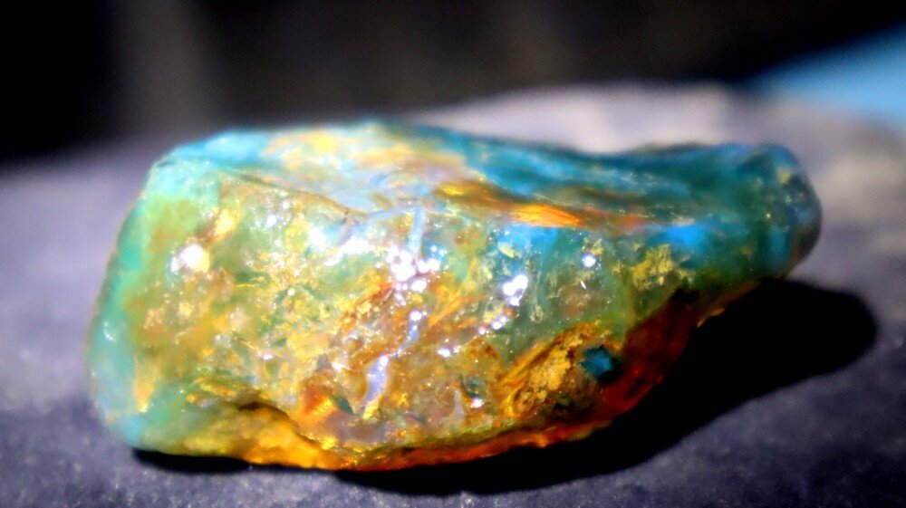 Excellent Nat. Dominican Crystal Clear Green Blue Amber Rough Specimen 50mm 18.5 – photo 5