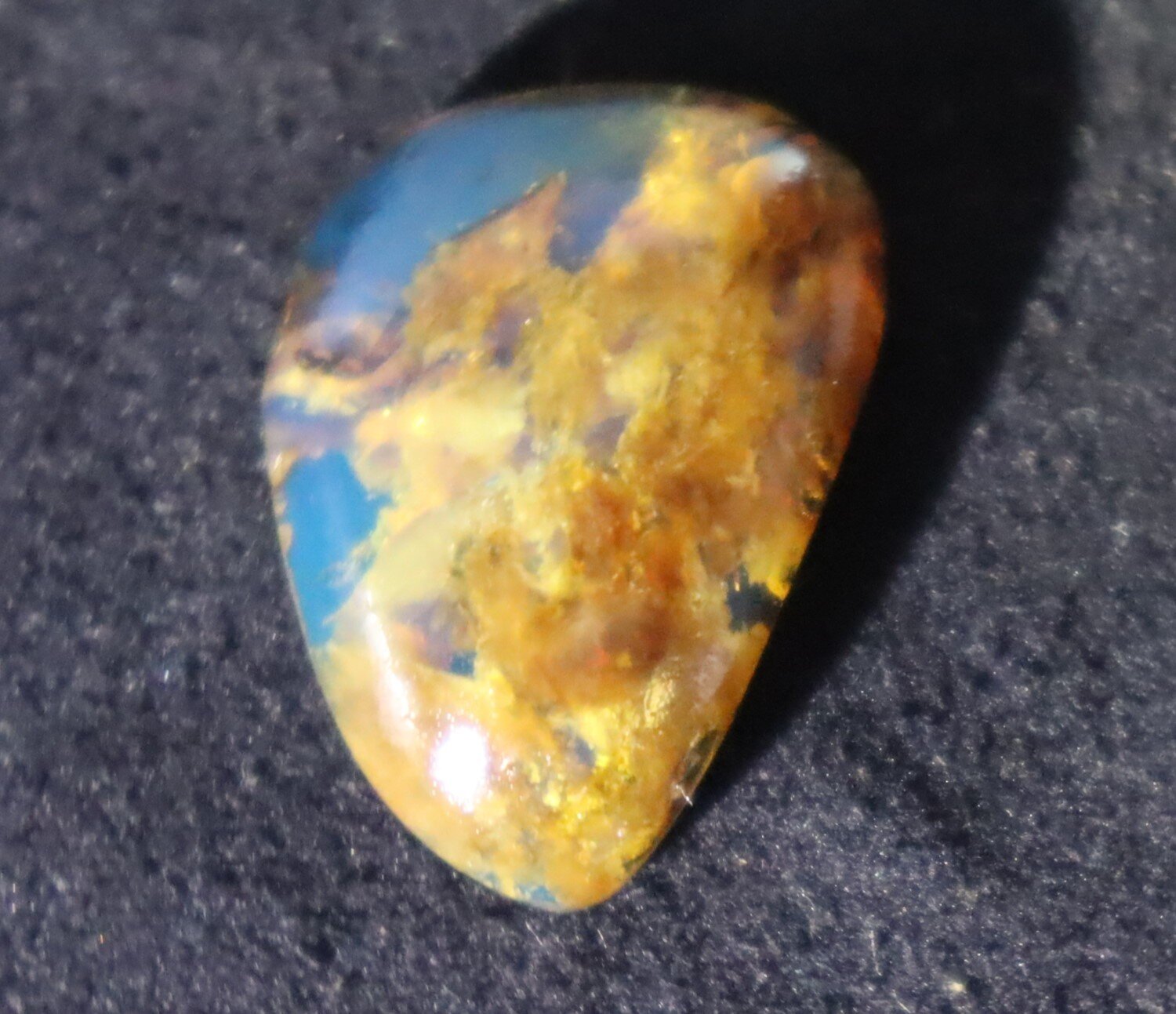 Charming Design Natural Translucent Sky Blue Amber Cabochon 24mm – photo 10