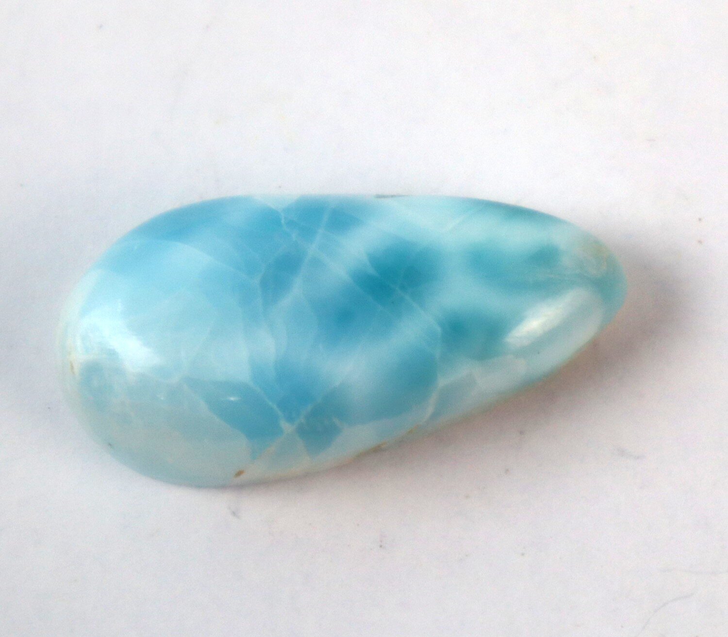 Impressive Natural Sky Blue Larimar Cabochon 30mm – photo 7