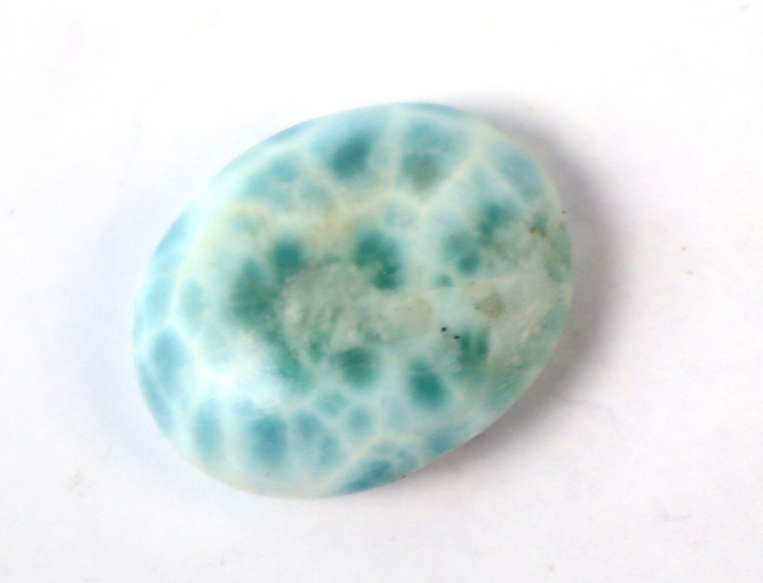 Exquisite Natural Ocean Blue Larimar Oval Cabochon 22mm – photo 6