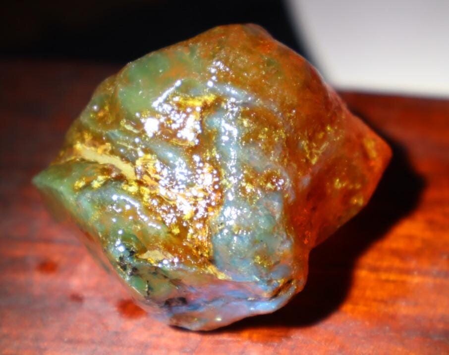 Impressive Natural Dominican Crystal Clear Green Blue Amber Rough Specimen 45mm – photo 10
