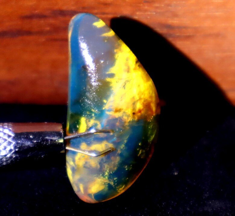 Charming Design Natural Dominican Clear Deep Blue Amber Polished Stone 32mm – photo 12